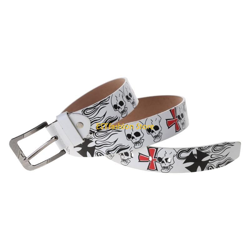 Women Accessories Description - Y5GC النساء حزام الخصر الجمجمة طباعة