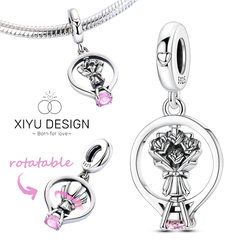 Women Accessories Bouquet - 925 الفضة خرزة ساحرة للتدوير باقة