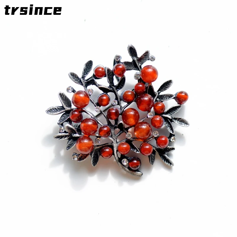 Women Accessories Bouquet - بروش على شكل أشجار حجر الراين