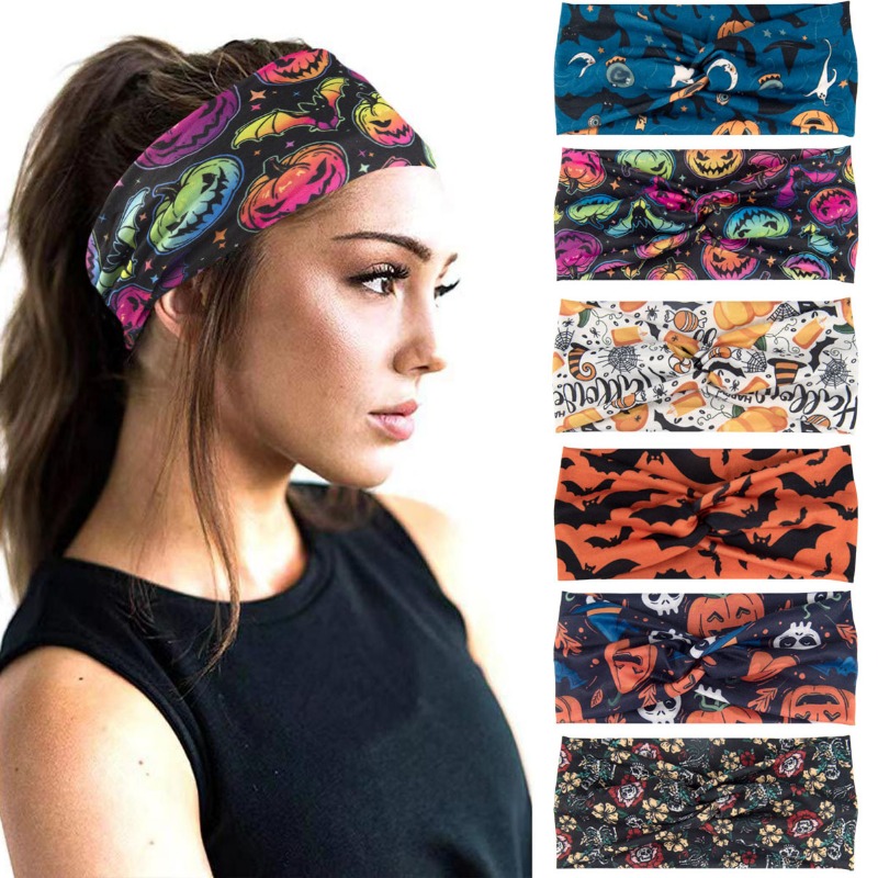 Women'S Yoga Accessories - عصابة رأس واسعة مطبوعة بوهيمية للنساء