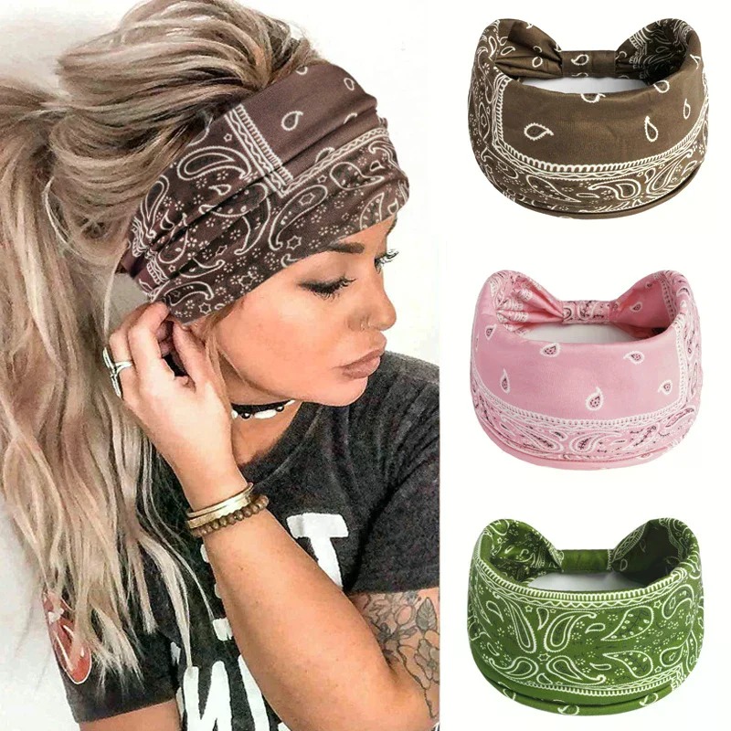 Women'S Yoga Accessories - عصابات رأس بوهو مرنة للنساء، ربطات