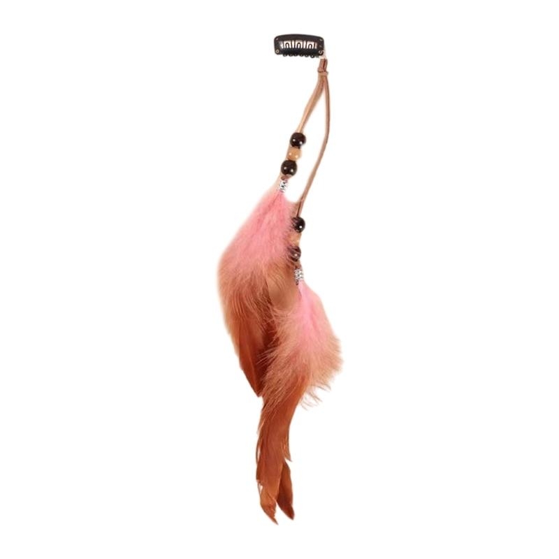 Women Accessories Description - 49MC إكسسوار شعر من الريش والشرابات