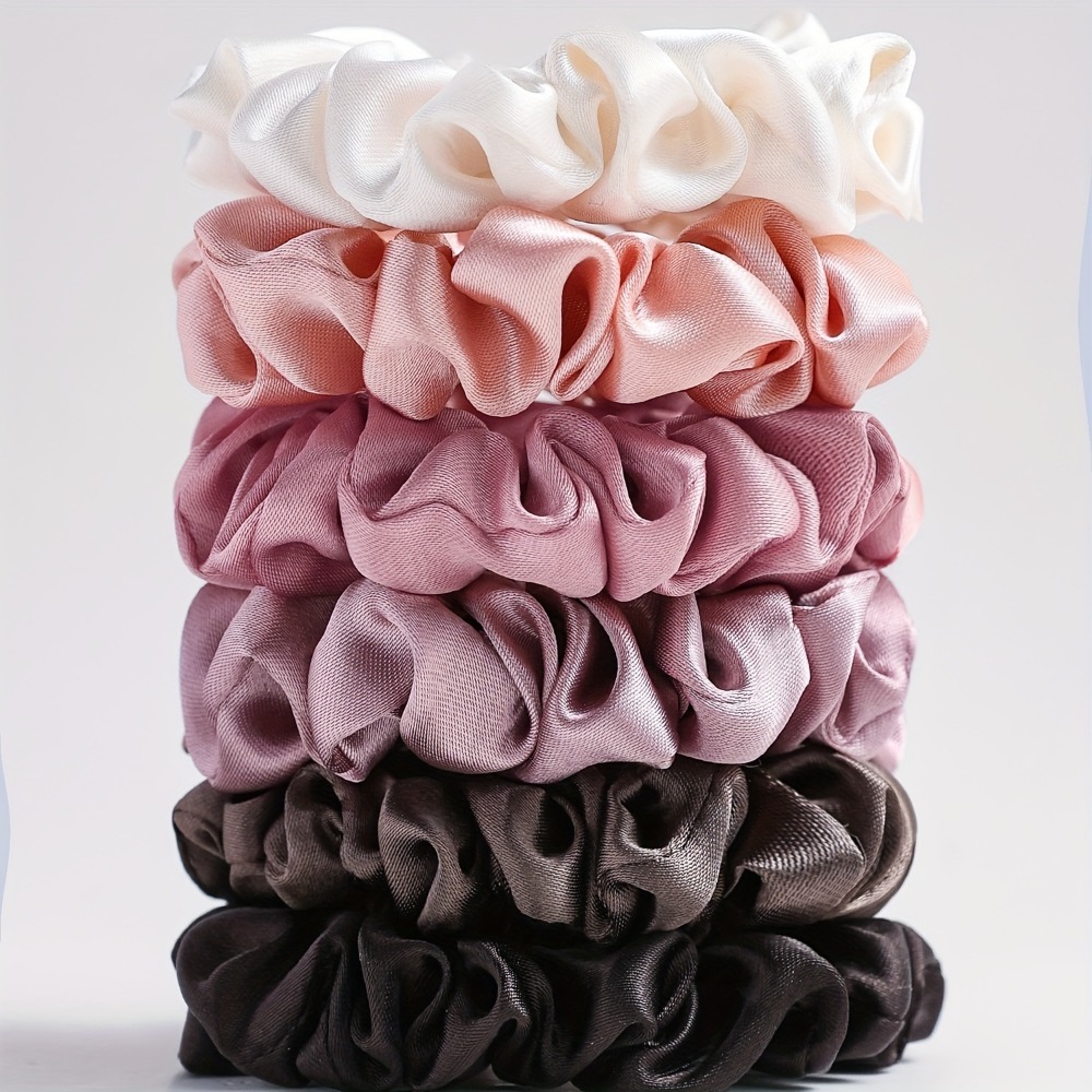 مجموعة من 6 قطع من ربطات الشعر - مراجعة Scrunchie Satin Set وسعره