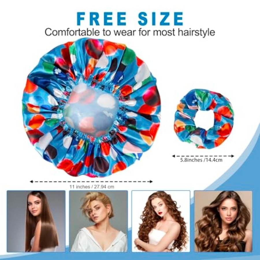 مجموعة من 4 قبعات استحمام للنس - مراجعة Scrunchie Satin Set وسعره