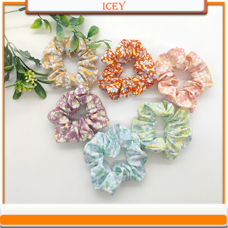 سكرونشي قماش زهري ، حلقة معوية - مراجعة Scrunchie Satin Set وسعره
