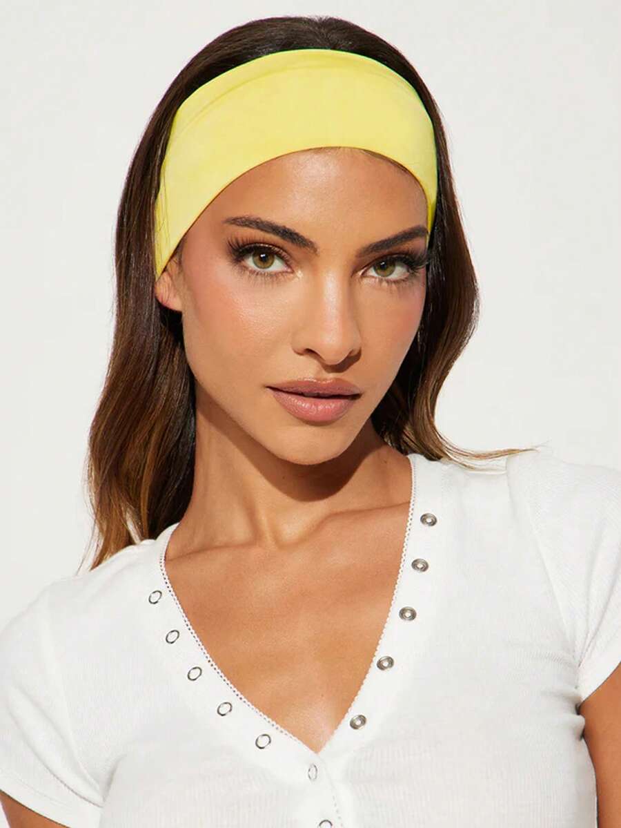 1 قطعة عصابة رأس رياضية بلون أ - مراجعة Women'S Running Accessories وسعره