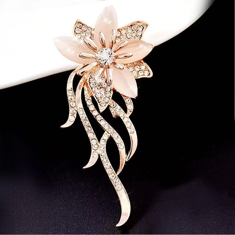 دبابيس زهرة الأوركيد المرصعة ب - مراجعة Women Accessories Bouquet وسعره