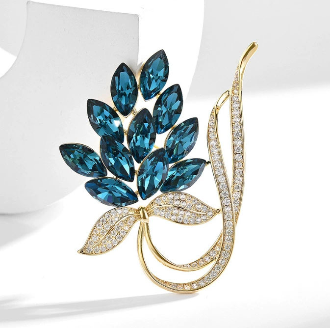 دبابيس زهور أنيقة مرصعة بالأحج - مراجعة Women Accessories Bouquet وسعره