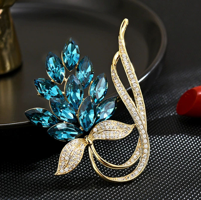 دبابيس زهور أنيقة مرصعة بالأحج - مراجعة Women Accessories Bouquet وسعره