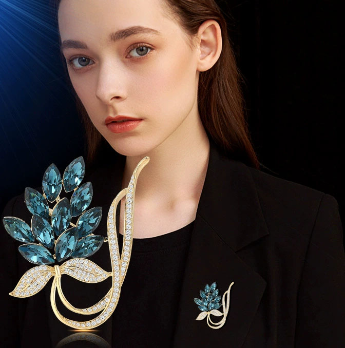 دبابيس زهور أنيقة مرصعة بالأحج - مراجعة Women Accessories Bouquet وسعره