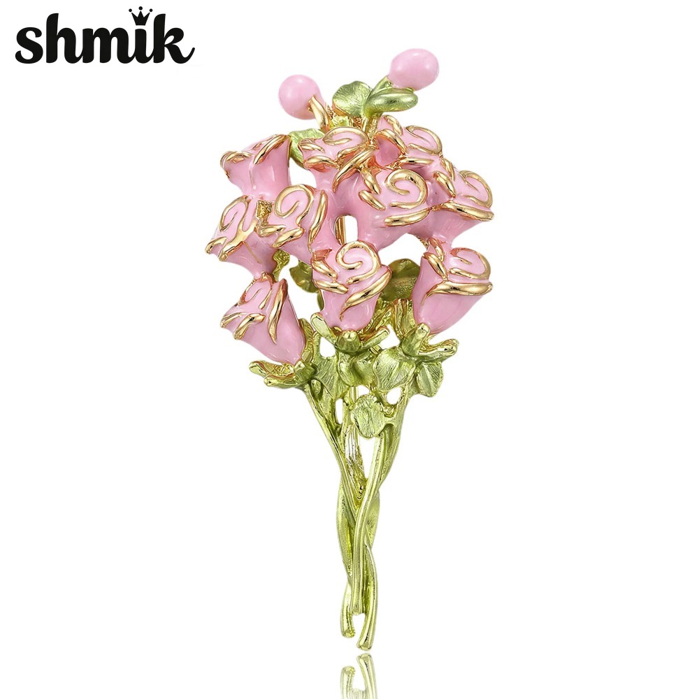 دبابيس زهرة الورد المطلية بالم - مراجعة Women Accessories Bouquet وسعره