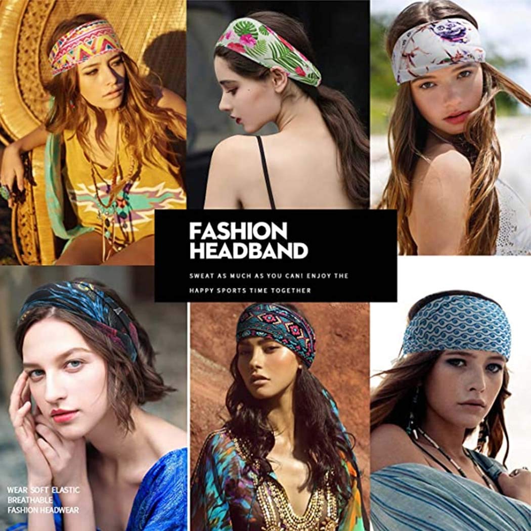 عصابات رأس بوهو واسعة للنساء ا - مراجعة Women'S Running Accessories وسعره
