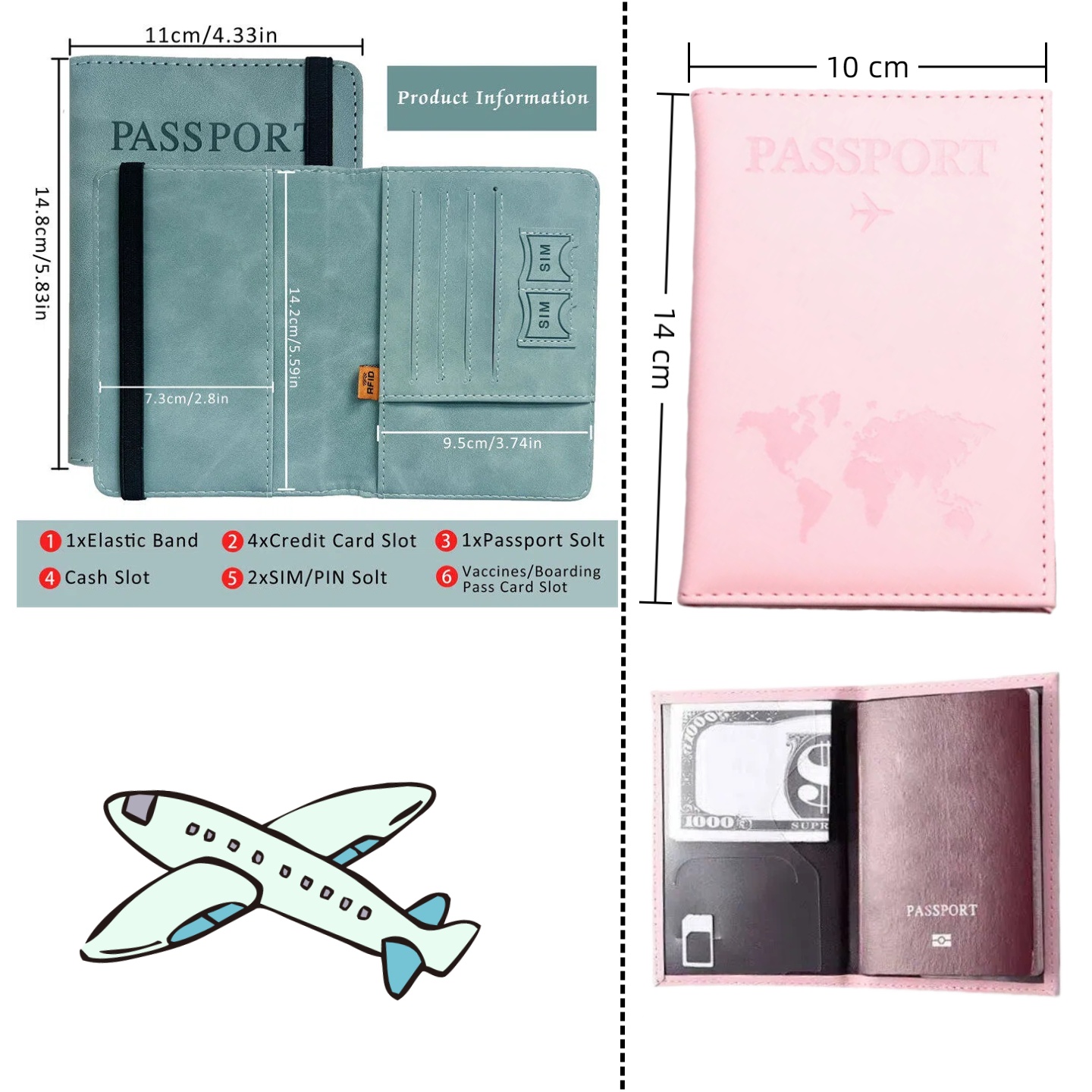 غطاء جواز سفر بتقنية RFID بتصم - مراجعة Women'S Accessories Wallet وسعره