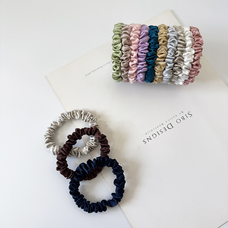 3 قطعة 100% الحرير الحقيقي الش - مراجعة Scrunchie Satin Set وسعره