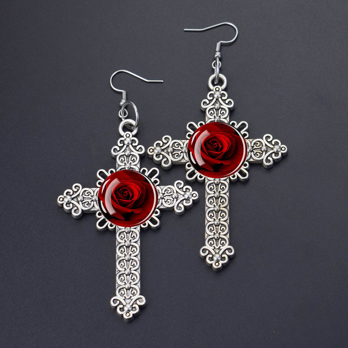 زوج واحد من الأقراط بتصميم ورد - مراجعة Women Accessories Bouquet وسعره